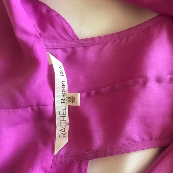 Magenta Ruffle Mini Dress - Picture 2 of 3